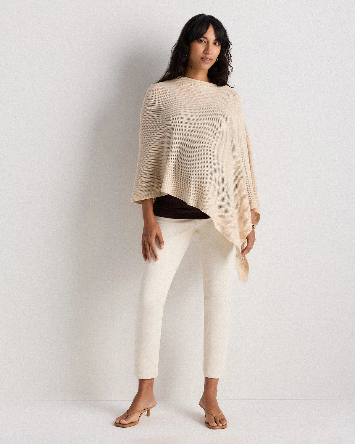 Lightweight Cotton Cashmere Nursing Shawl - One Size / Pale Custard Yellow