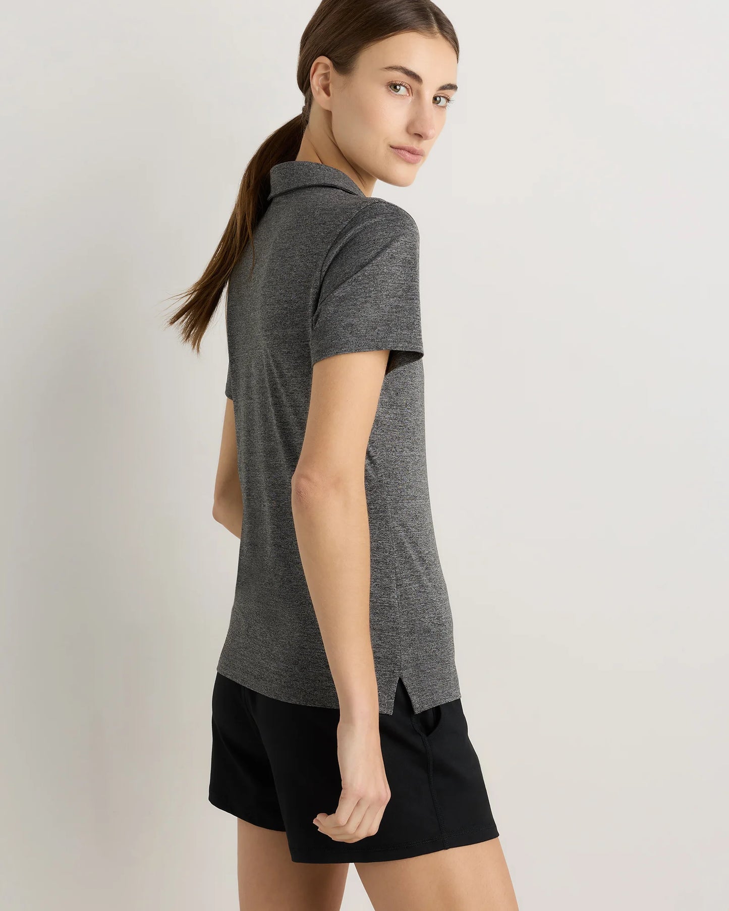 Flowknit Breeze Short Sleeve Polo - XS / Charcoal