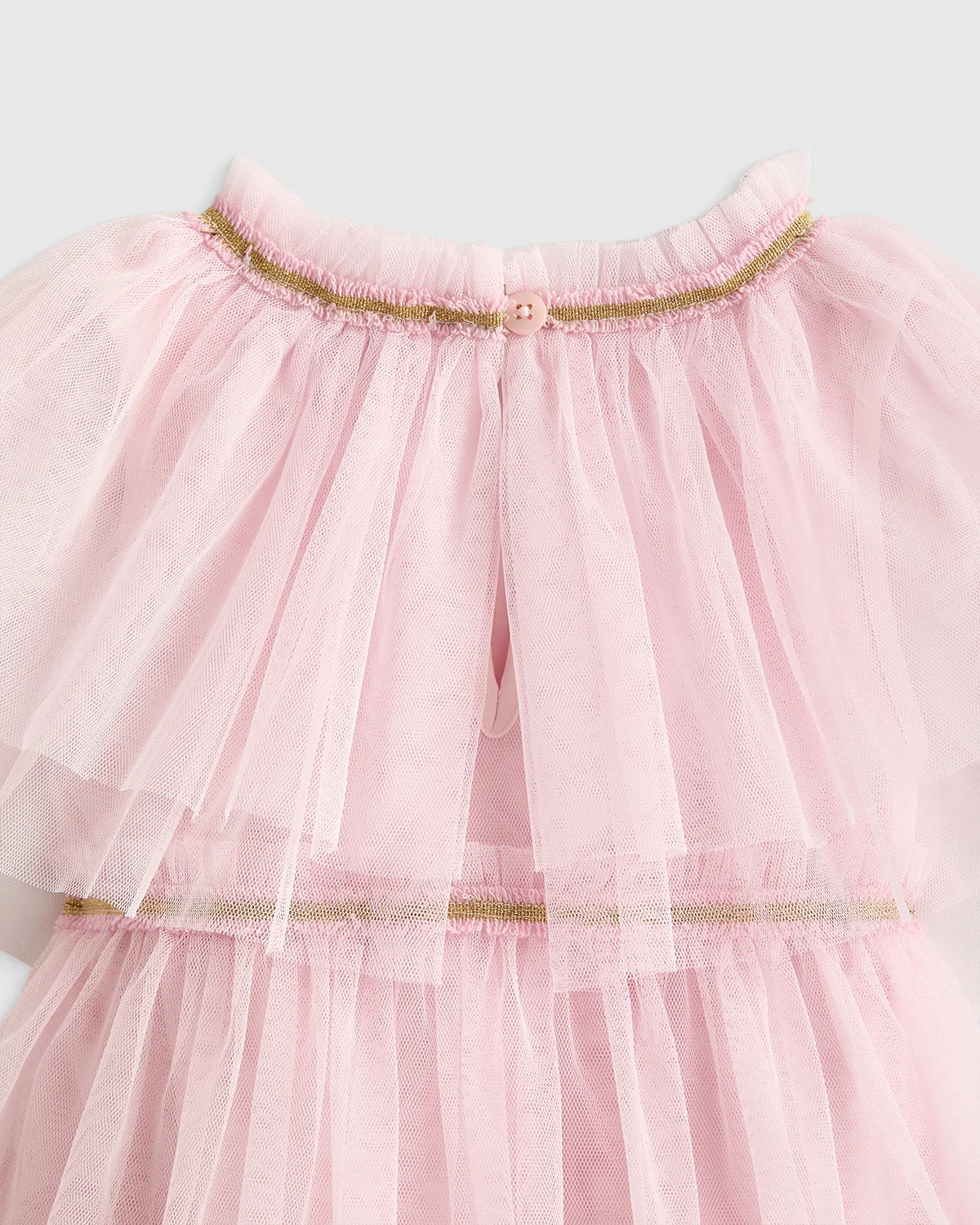 Recycled Tulle Tiered Dress - 2T / Pale Pink