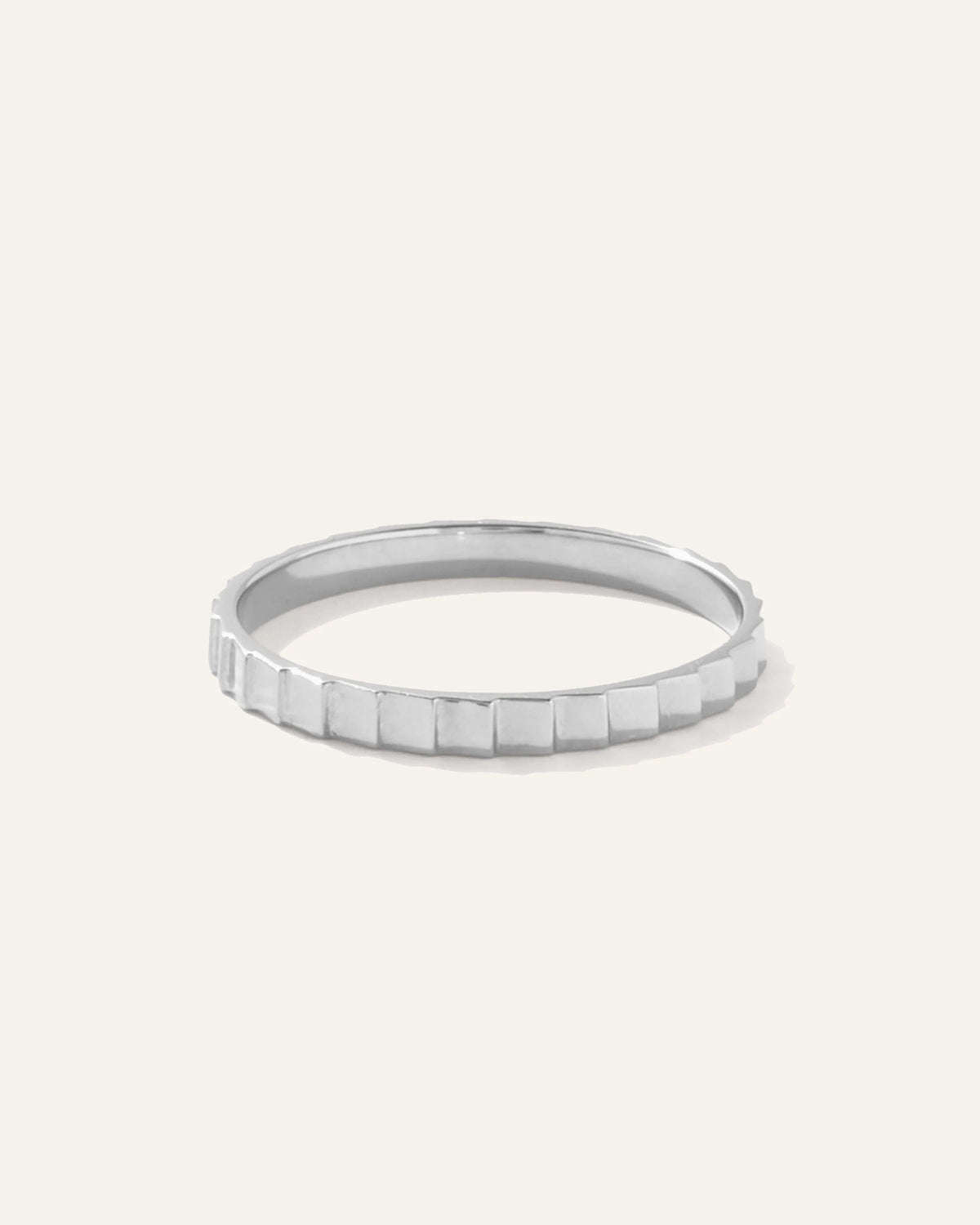 14k Gold Ridge Band - 4 / Yellow Gold