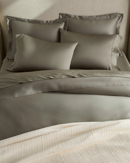 Signature Giza Cotton Sateen Duvet Cover Set - Twin / Sand