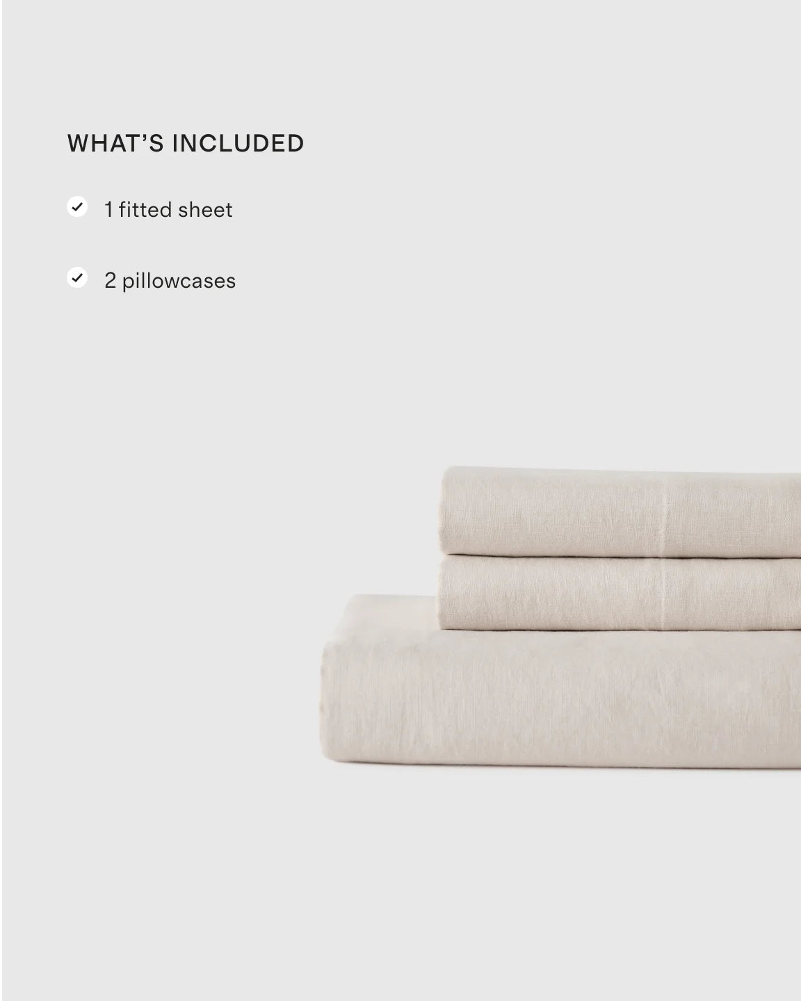 European Linen Gingham Fitted Sheet Set - Twin / Blue Fog