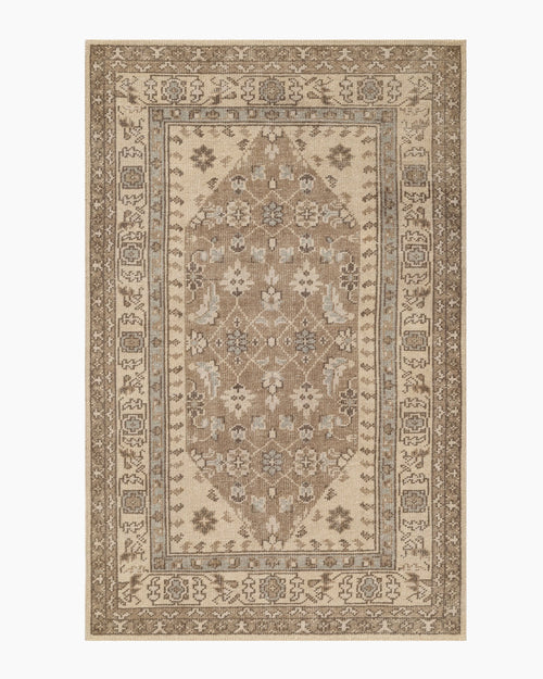 Pierce Hand-Knotted Wool Rug - 5' x 8' / Beige Multi