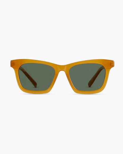 Luna Polarized Acetate Sunglasses - Narrow / Tan Tortoise with Brown Lens