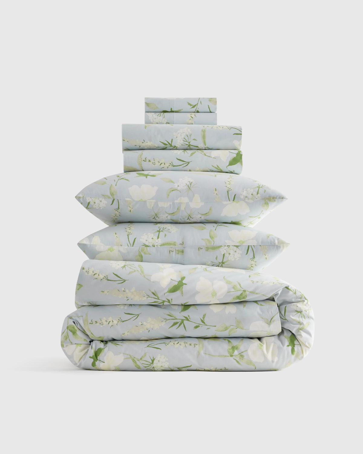 Organic Crisp Percale Deluxe Bedding Bundle - Twin / White