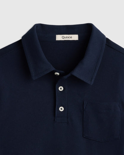 Organic Cotton Short Sleeve Pique Polo - 6 / White