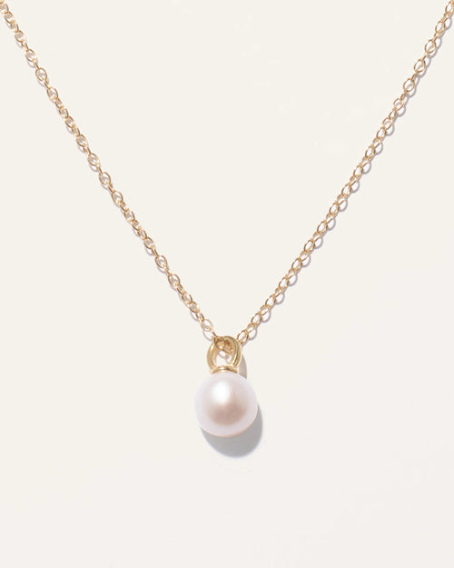 Freshwater Cultured Pearl Pendant Necklace - One Size / Gold Vermeil