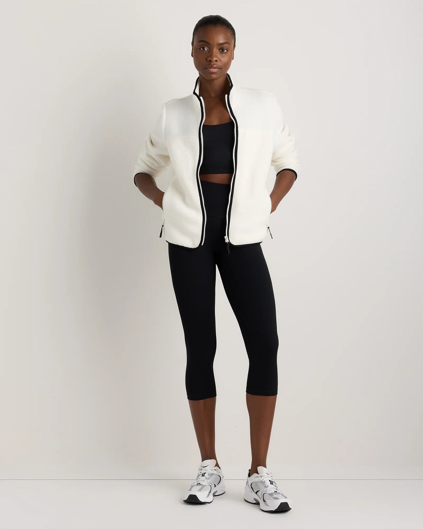 Sherpa Full-Zip Jacket - XS / Deep Navy/Spa Blue
