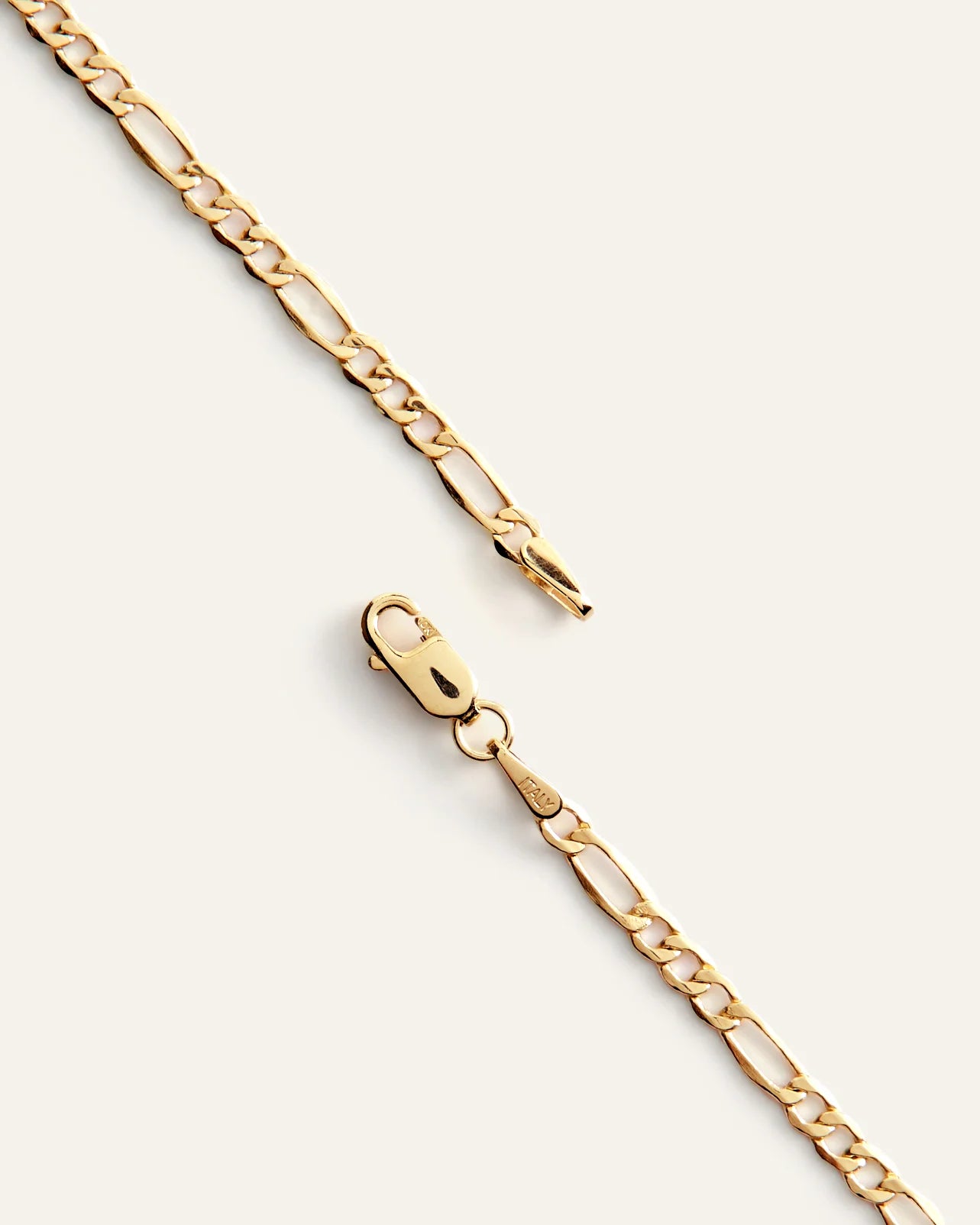 10K Gold Figaro Chain Necklace - 16" / Yellow Gold