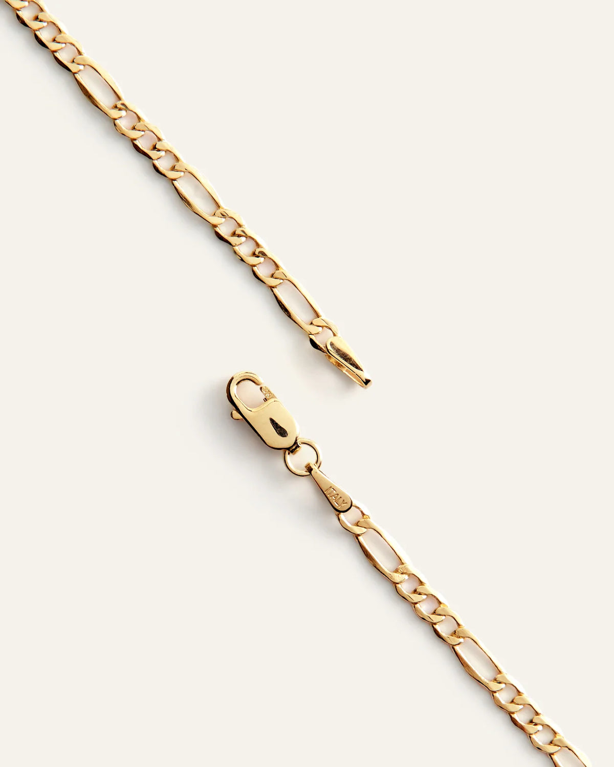 10K Gold Figaro Chain Necklace - 20" / Yellow Gold
