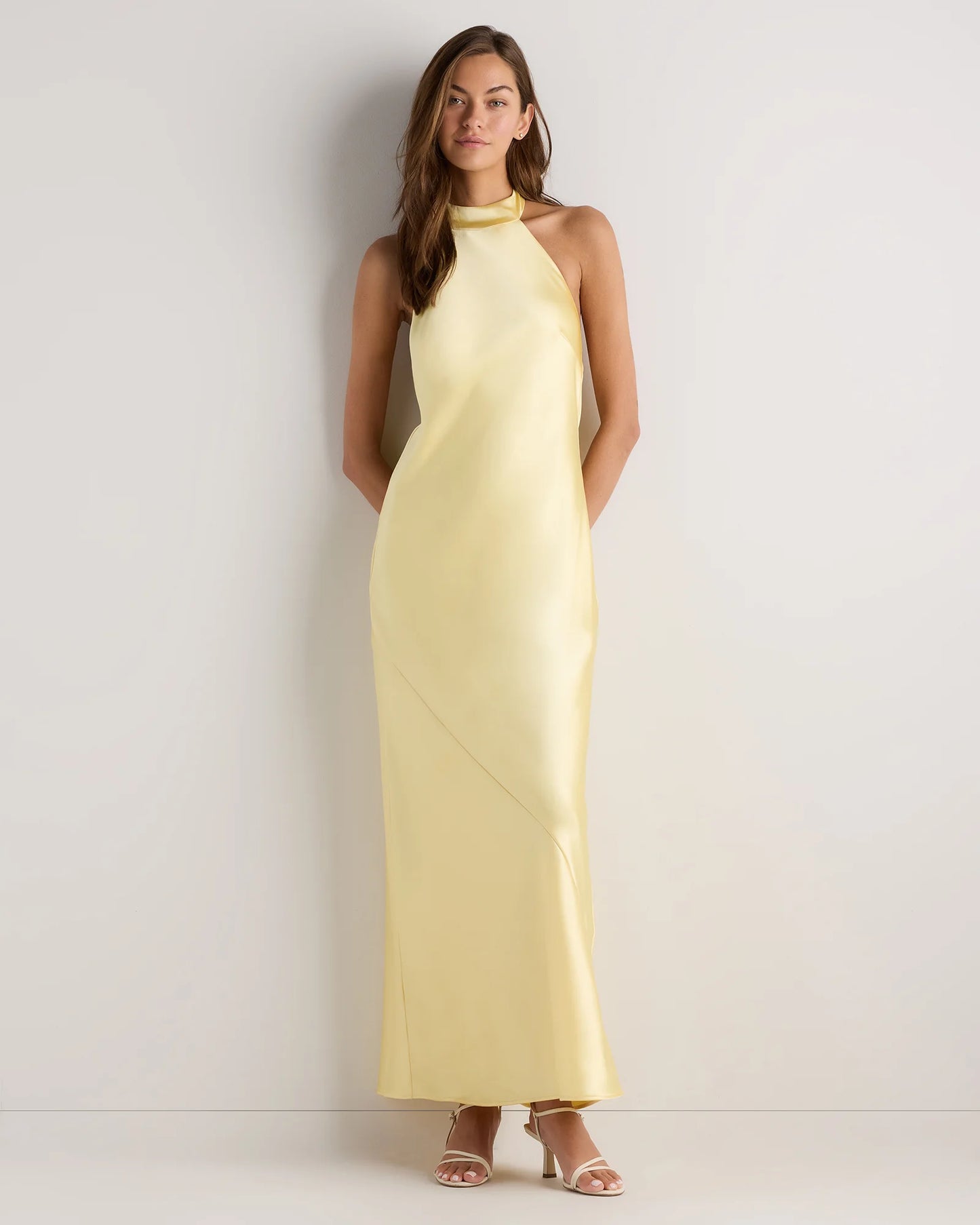Catalina Stretch Satin Dress - 0 / Garden Sage Green