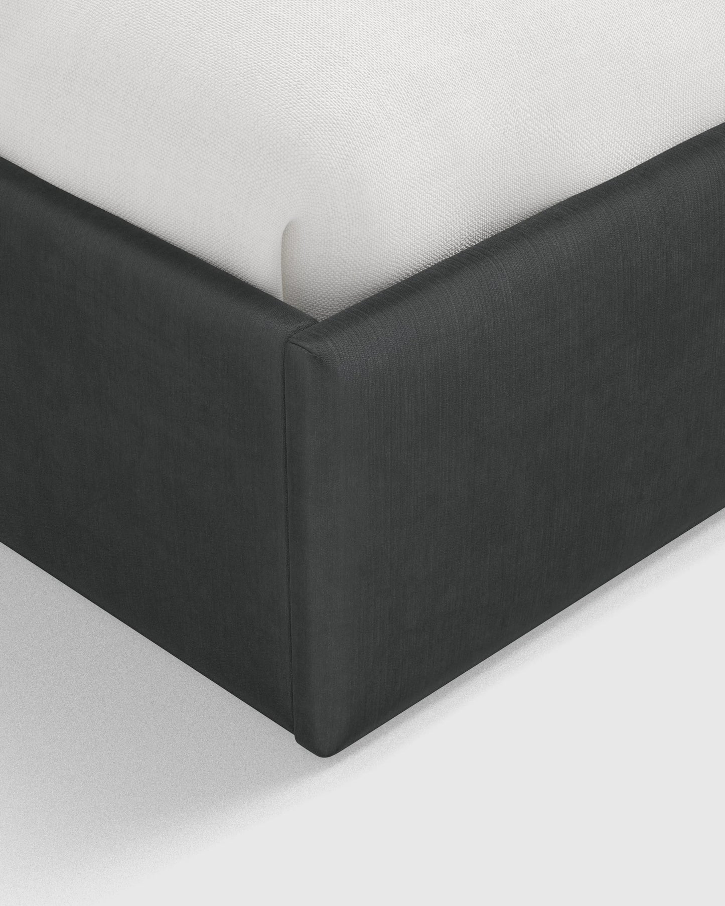Curved Bed in Performance Velvet - Full / Walnut