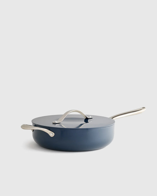 Ceramic Nonstick Saute Pan with Lid - One Size / Navy