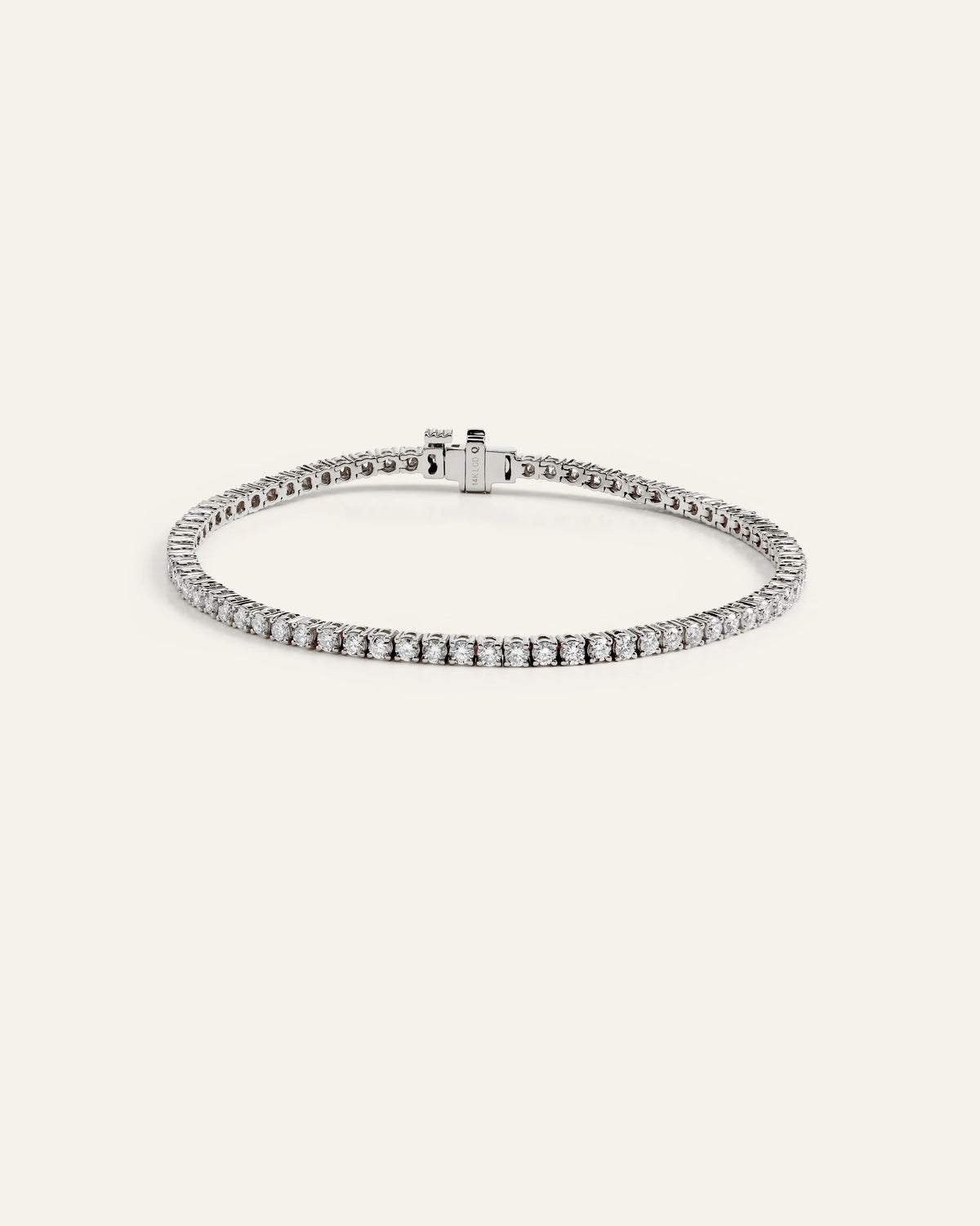 14K Gold Lab Grown Diamond Tennis Bracelet - 3ctw - 6.5" / Yellow Gold