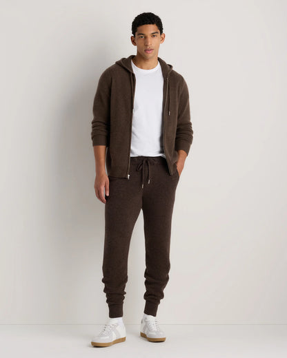 Mongolian Cashmere Jogger - S / Heather Truffle Brown