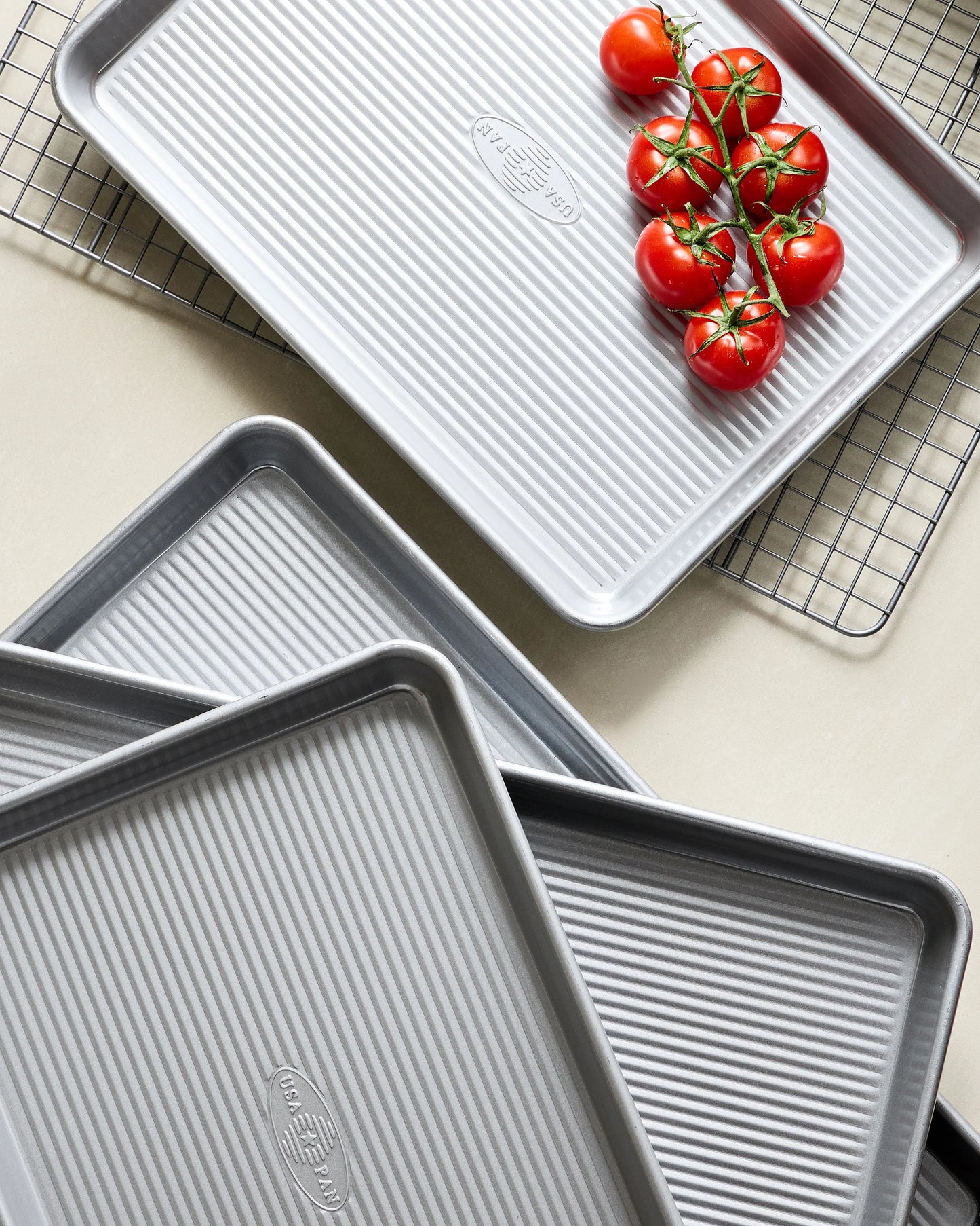 5-Pc Nonstick Steel Baking Sheet Set by USA Pan - One Size / No Color