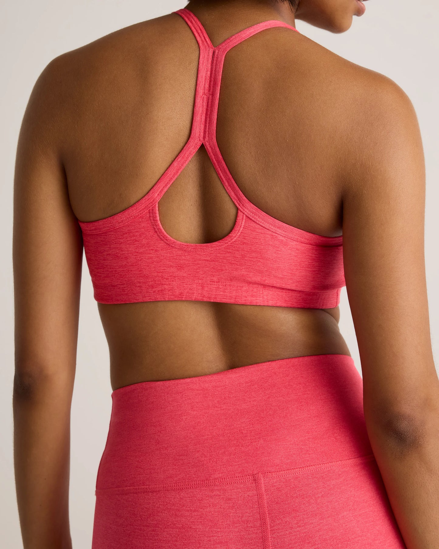 Ultra-Soft Scoop Neck Racerback Bra - XS / Heather Coral