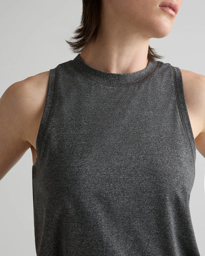 Flowknit Breeze High-Neck Tank - XS / Heather Deep Navy