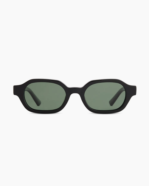 Sardinia Polarized Acetate Sunglasses - One Size / Black with Green lens