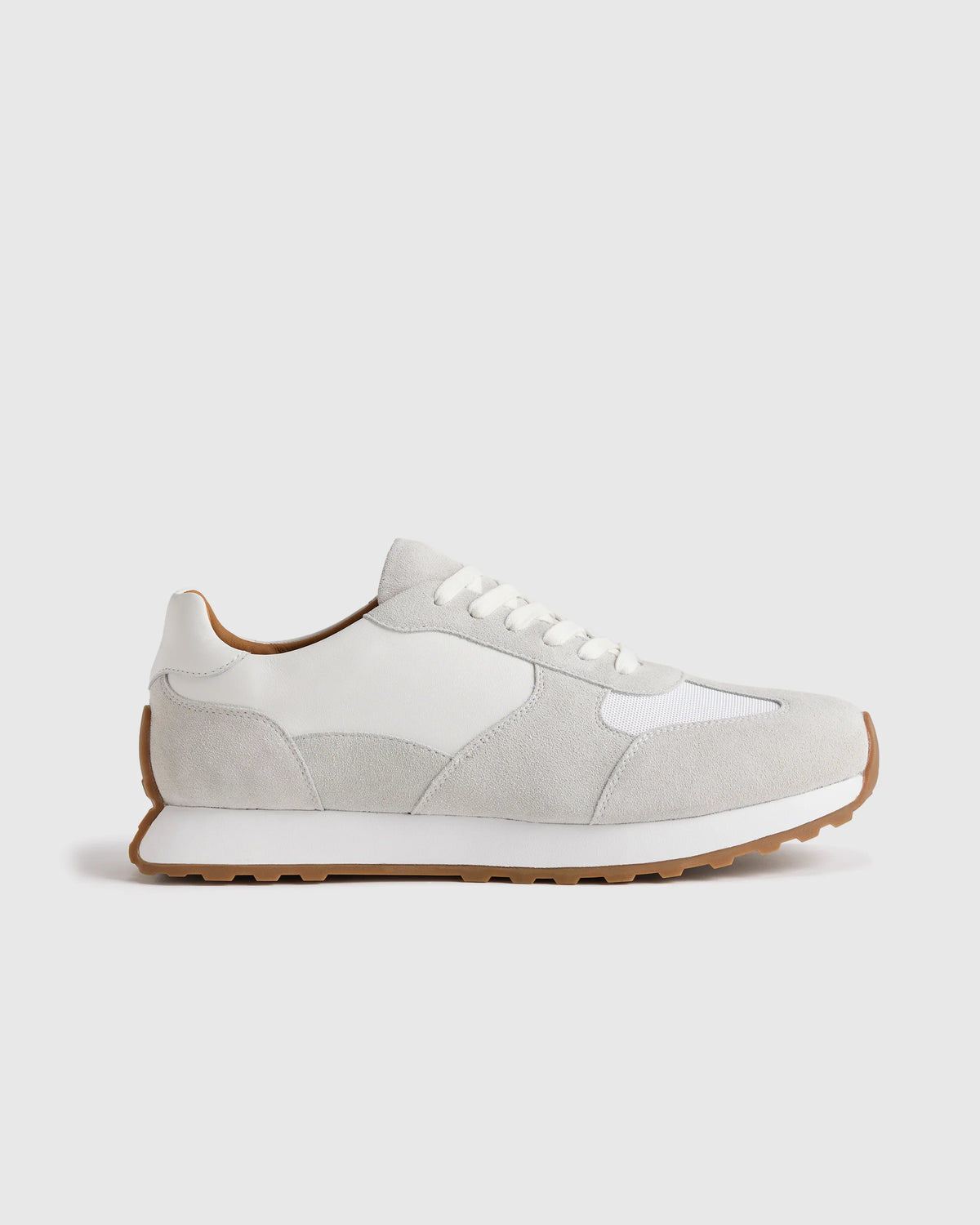 Italian Leather and Suede Retro Runner - 7 / Dark Navy