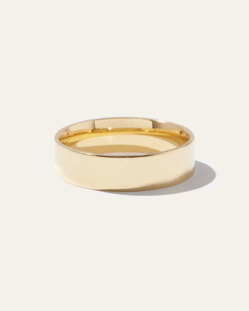 Wide Band - 4 / Gold Vermeil