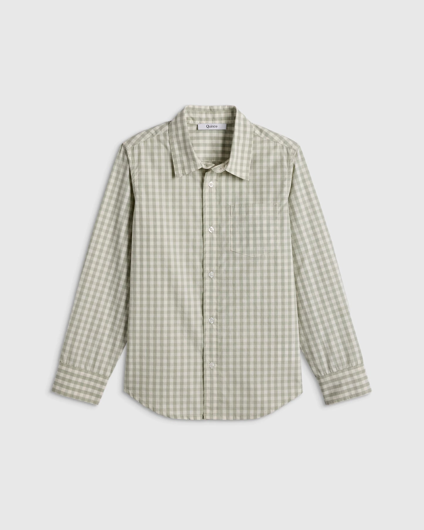 100% Cotton Poplin Printed Long Sleeve Button Down - 6 / Blue Multi Plaid
