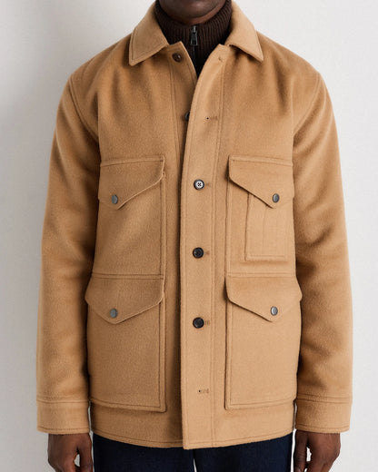 Wool Cashmere Field Jacket - S / Heather Grey
