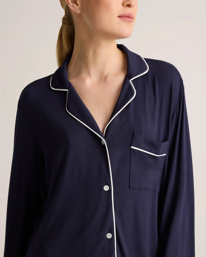 Bamboo Jersey Sleep Shirt - XS / Rhubarb