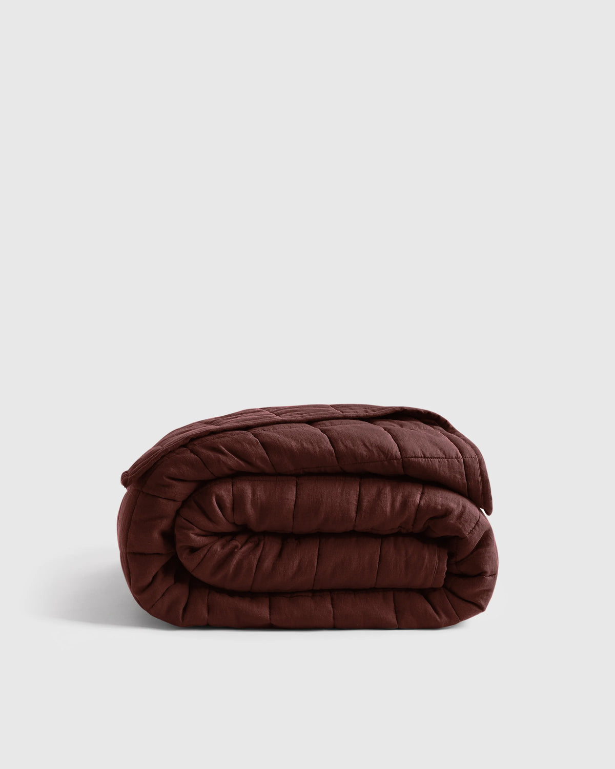European Linen Box Quilt - Twin / Dusty Mauve