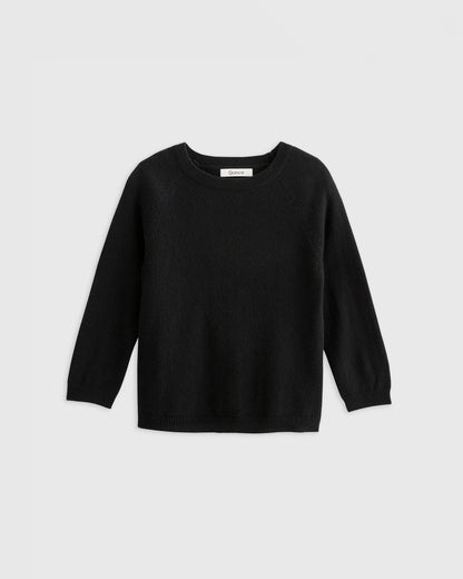 Washable Cashmere Crewneck Sweater - 2T / Forest Floor Green