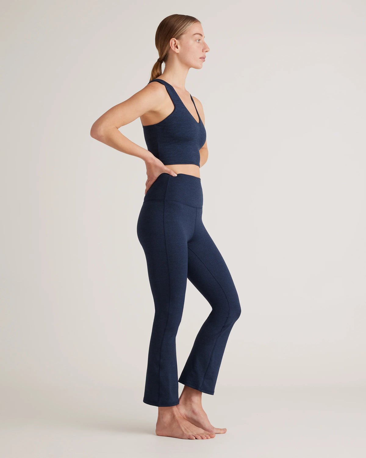 Ultra-Soft Cropped Bootcut Pants - XS / Heather Black