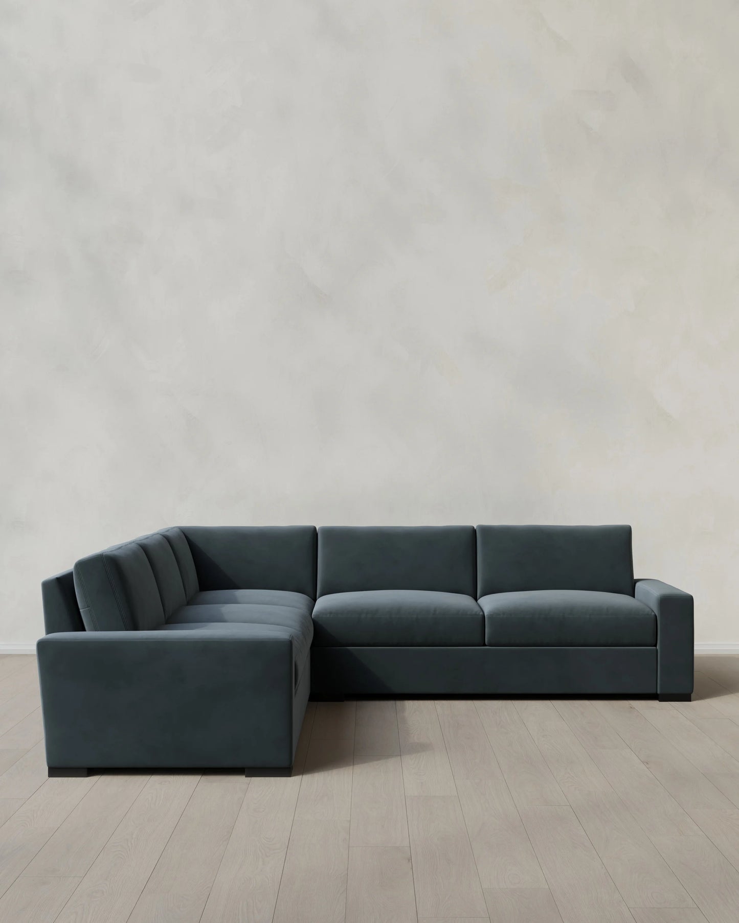 Stillman L Sectional in Performance Velvet - 116x116 / Java