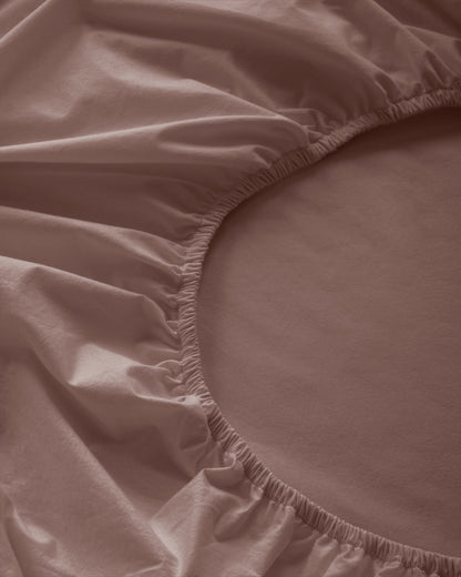 Organic Brushed Cotton Sheet Set - Twin / Toffee
