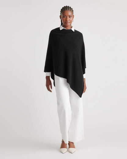 Mongolian Cashmere Poncho - One Size / Heather Grey