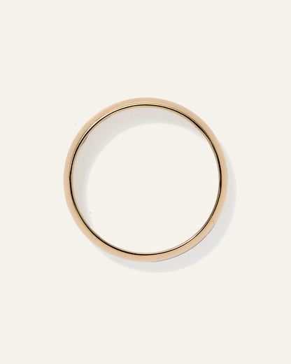 Low Dome Band - 5mm - 6 / Yellow Gold