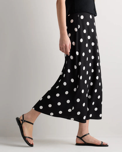 Lightweight Crepe Slip Skirt - XS / Moonstone Blue