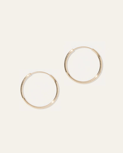 14K Gold Everyday Hoops - One Size / Yellow Gold
