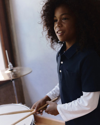 Organic Cotton Short Sleeve Pique Polo - 6 / White