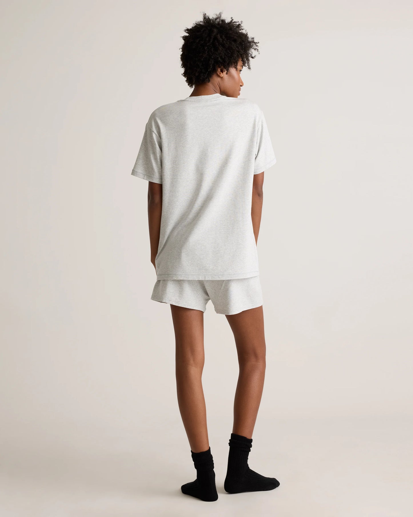 Dream Lounge Oversized Short Sleeve Pajama Set - XS / Bold Black