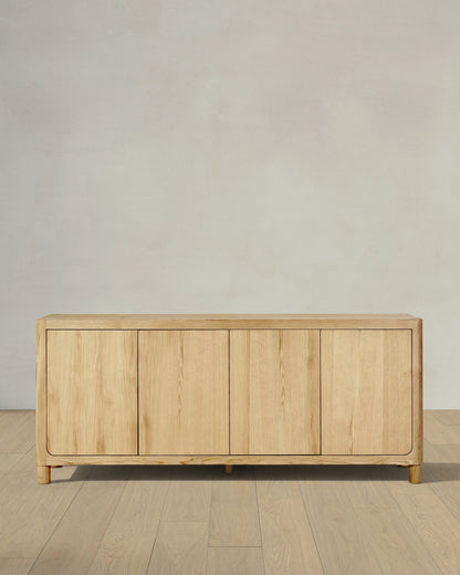 Rustic Oak Sideboard - One Size / Natural