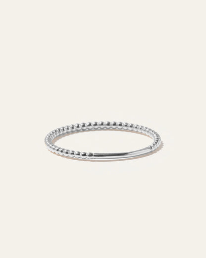 14K Gold Beaded Ring - 4 / Yellow Gold