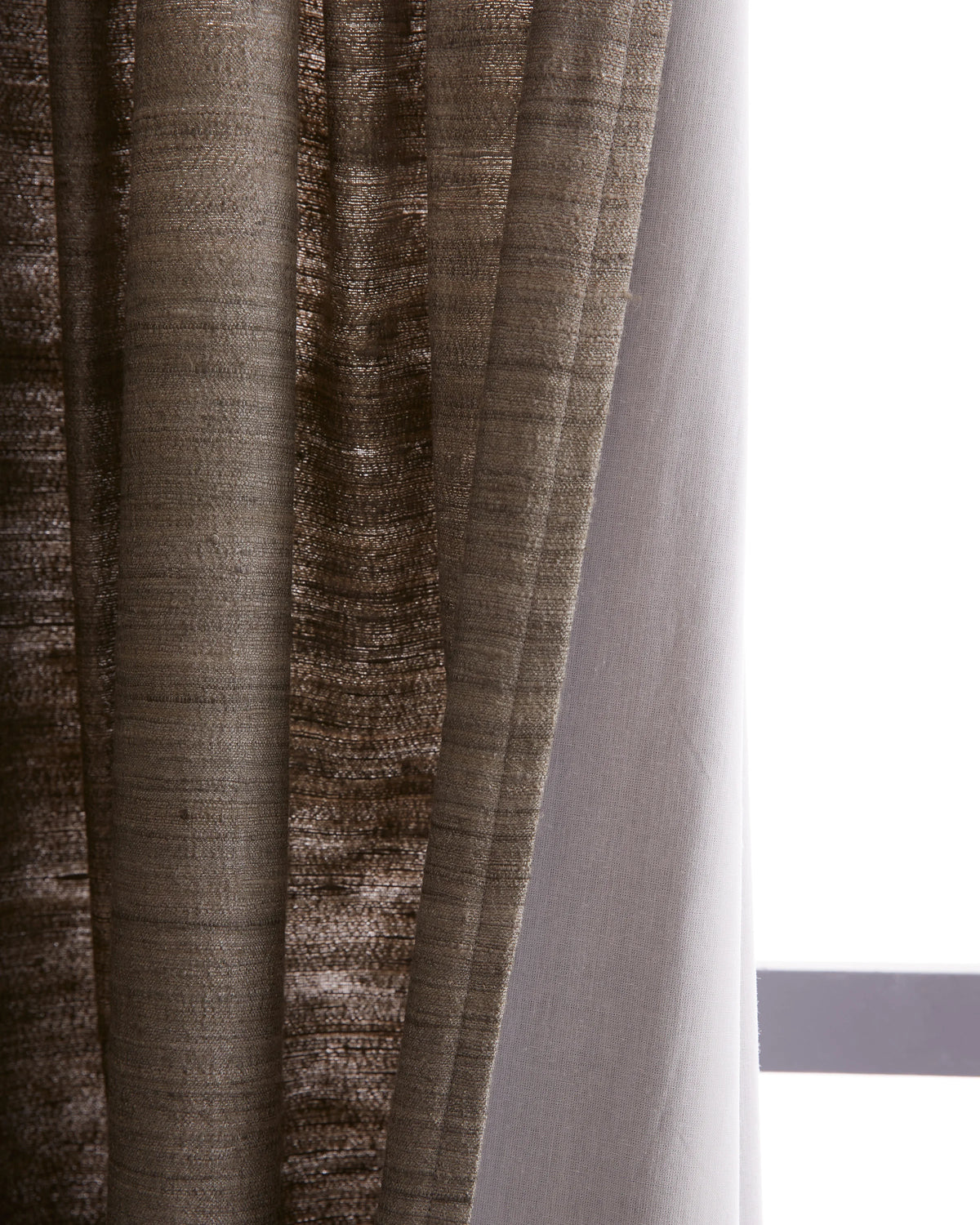Raw Silk Curtain - Single Panel - 48x84 / Ivory