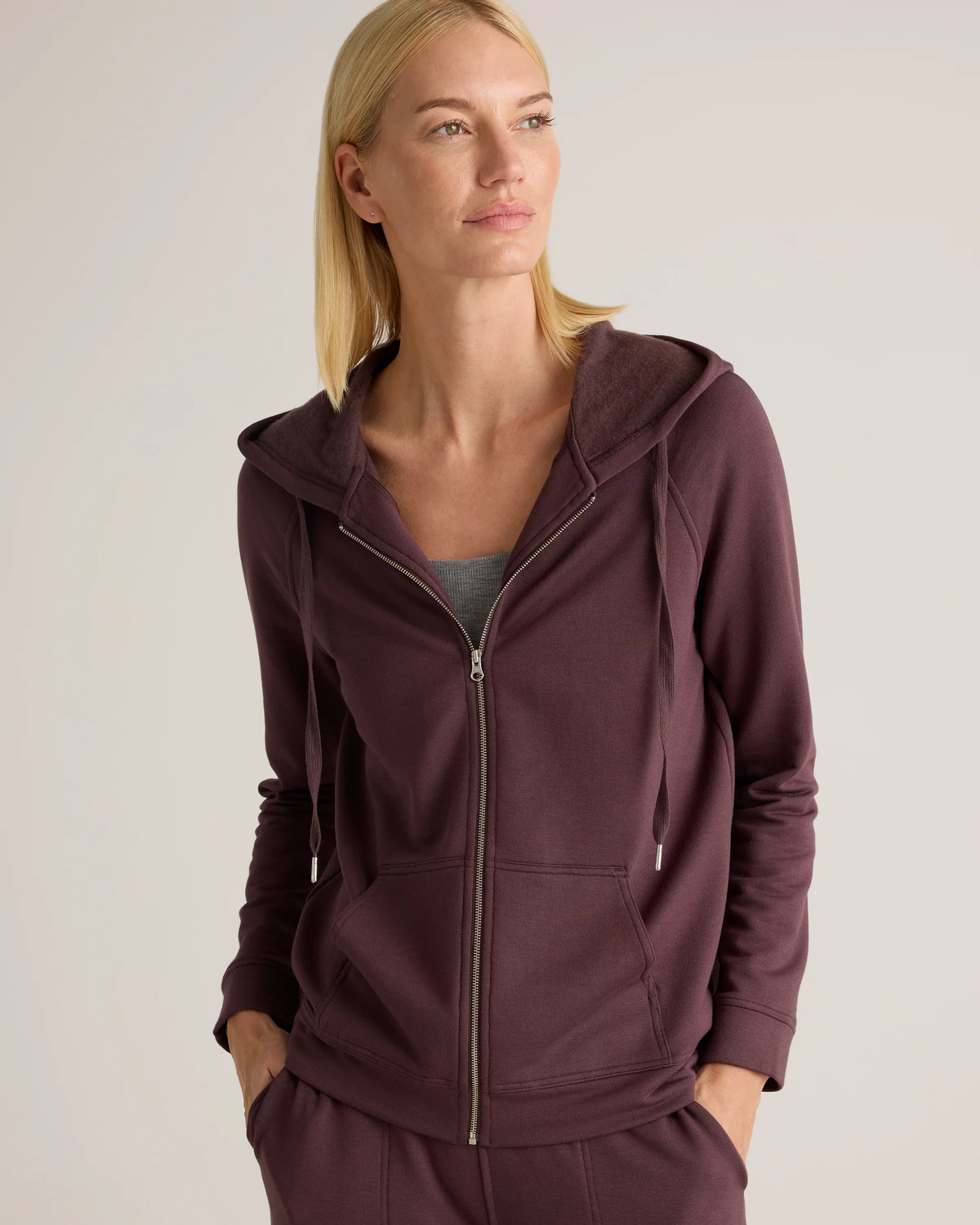SuperSoft Fleece Full-Zip Hoodie - XS / Smoked Thyme Green