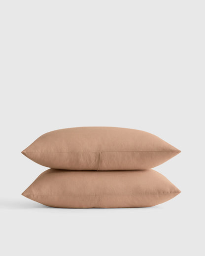 European Linen Sham Set - Standard / White