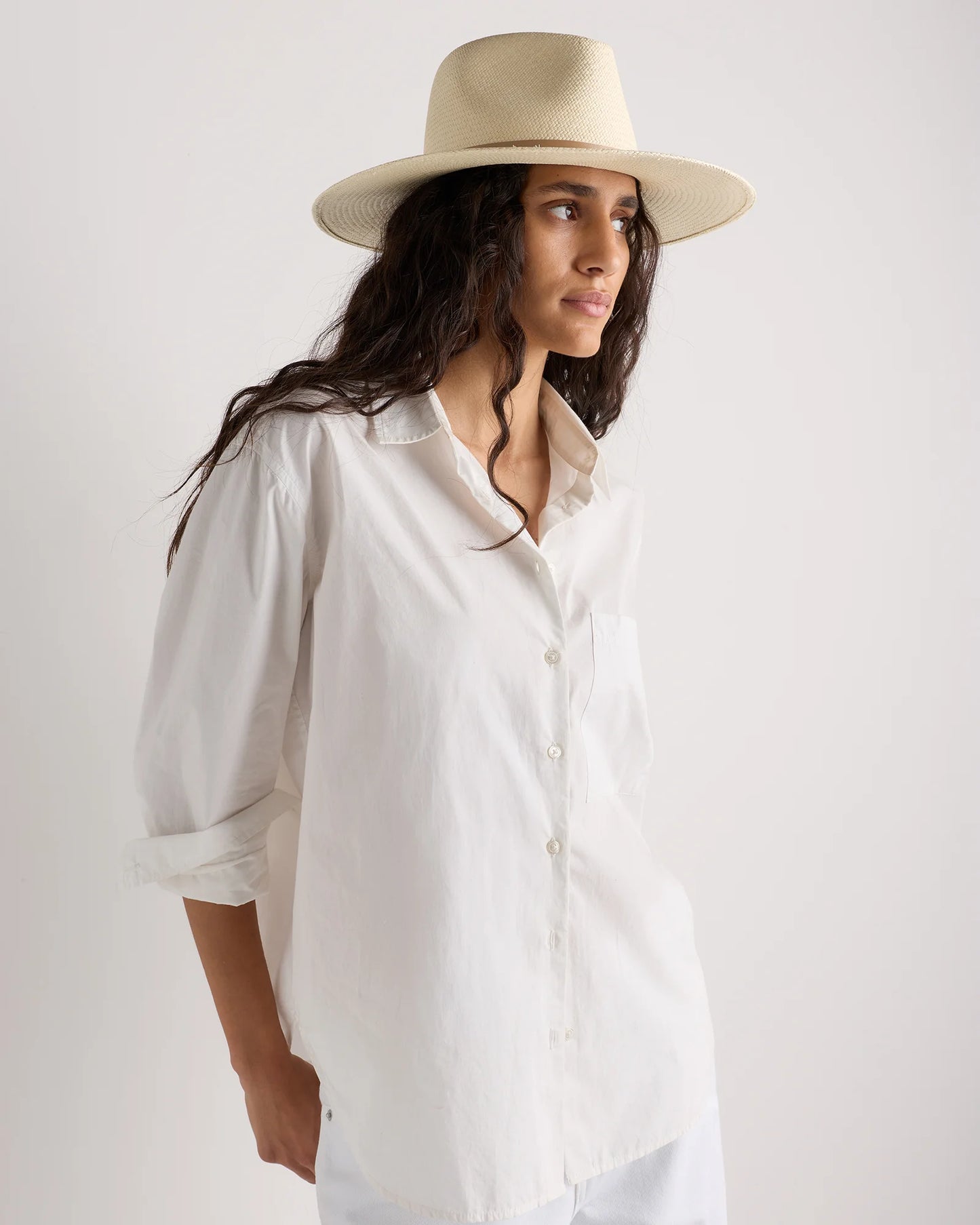 Toquilla Straw Wide Brim Panama Hat - S / Natural