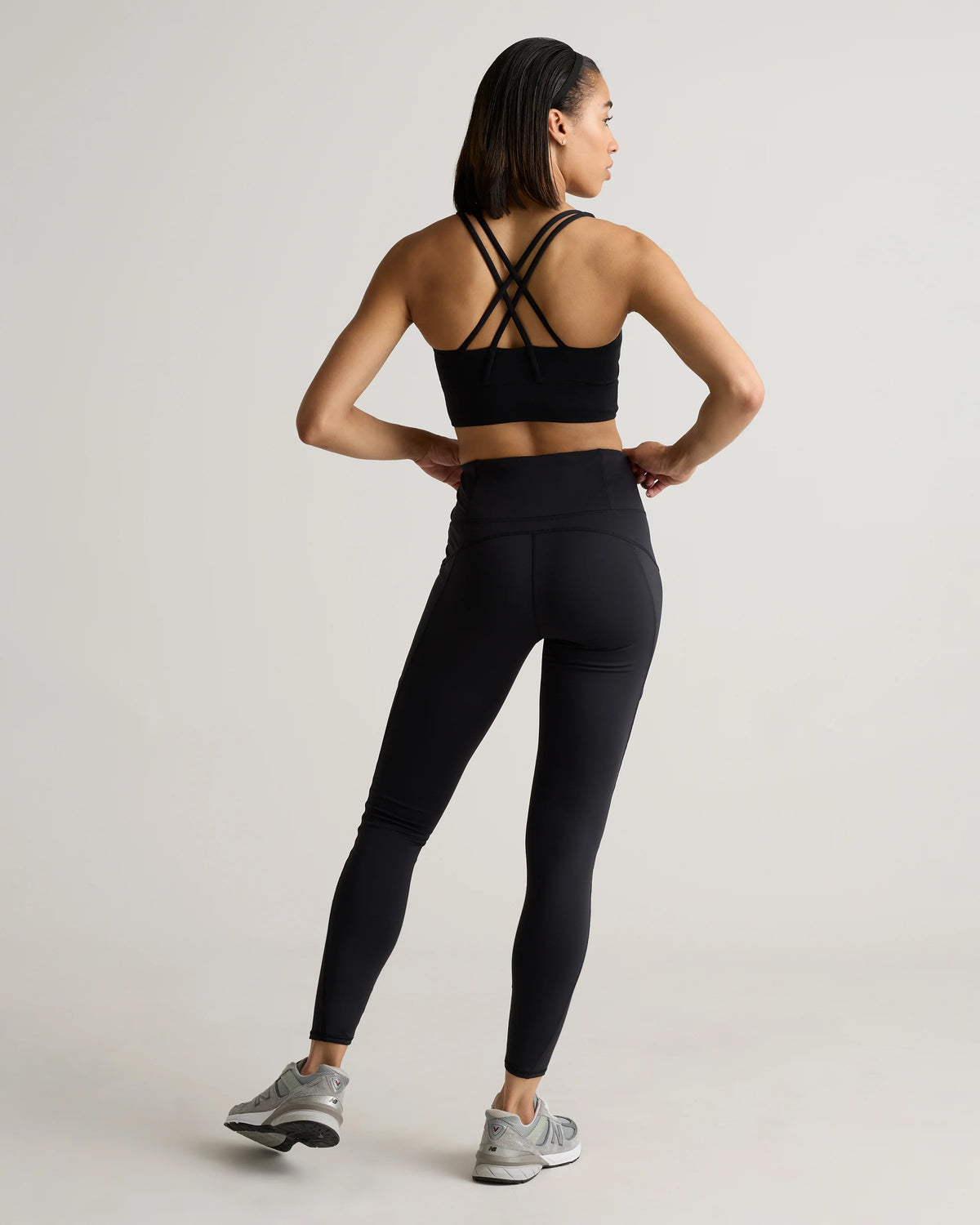Power-Up Long Line Strappy Sports Bra - XS / Classic White