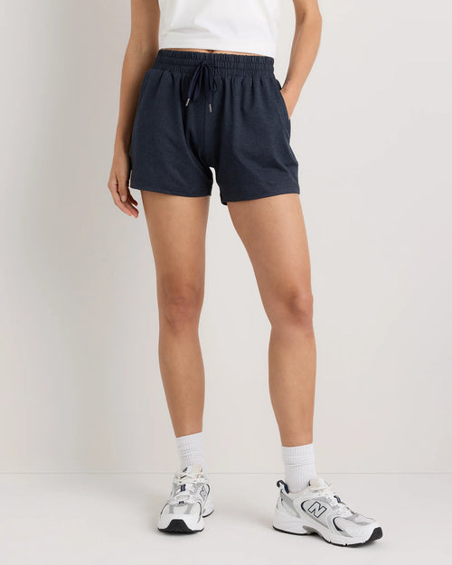 Flowknit Mid-Rise Shorts - XS / Heather Deep Navy