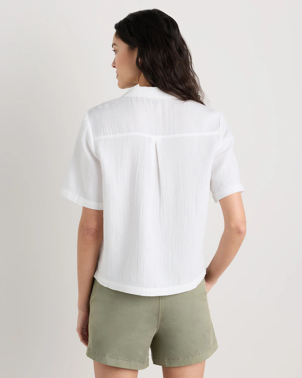 100% Organic Cotton Gauze Short Sleeve Shirt - XS / Amaranth Pink