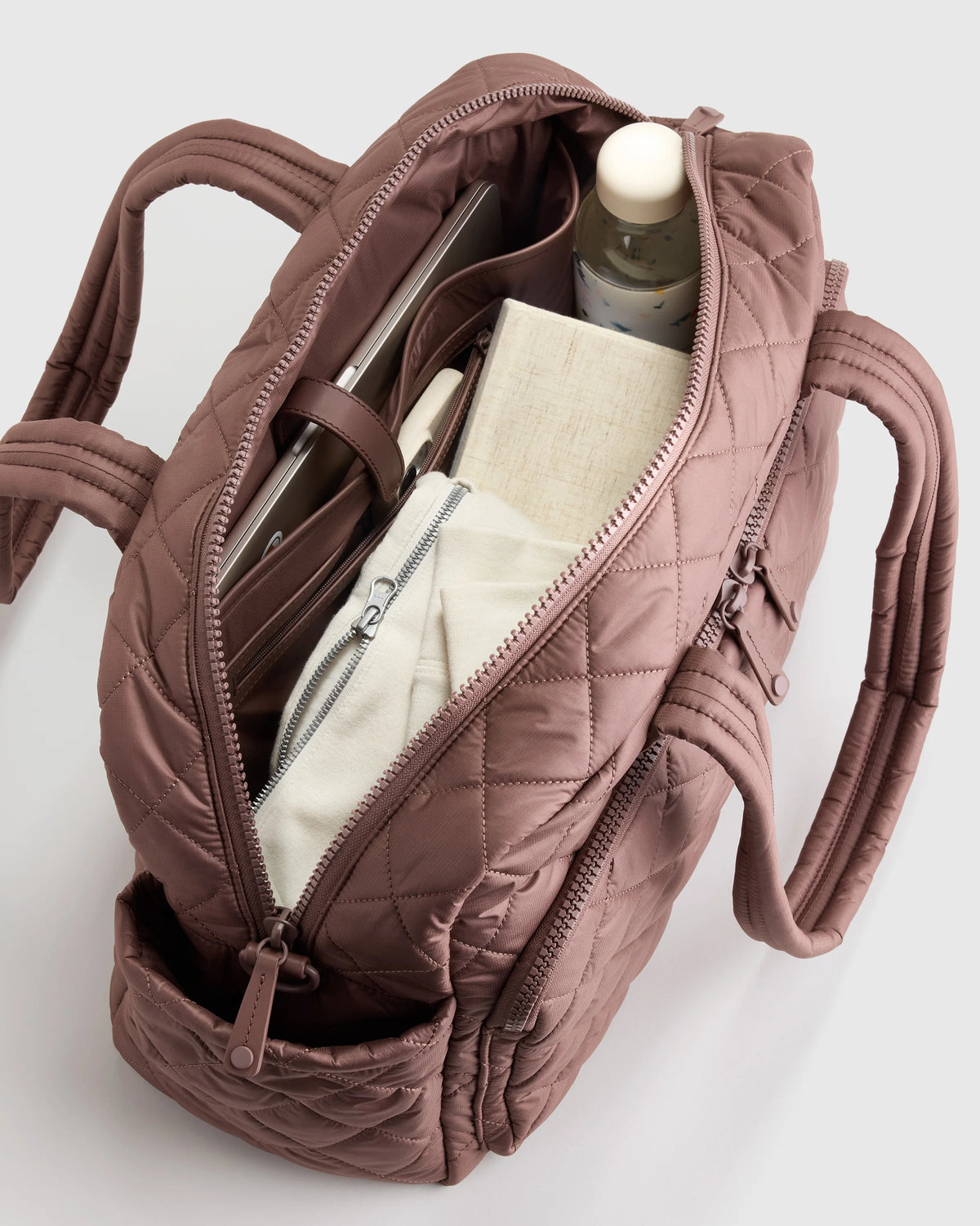 Transit Quilted Duffle Bag - One Size / Taupe Brown