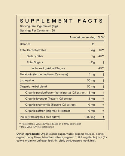 Plant-Based Sleep Gummies - 60 Servings / Berry